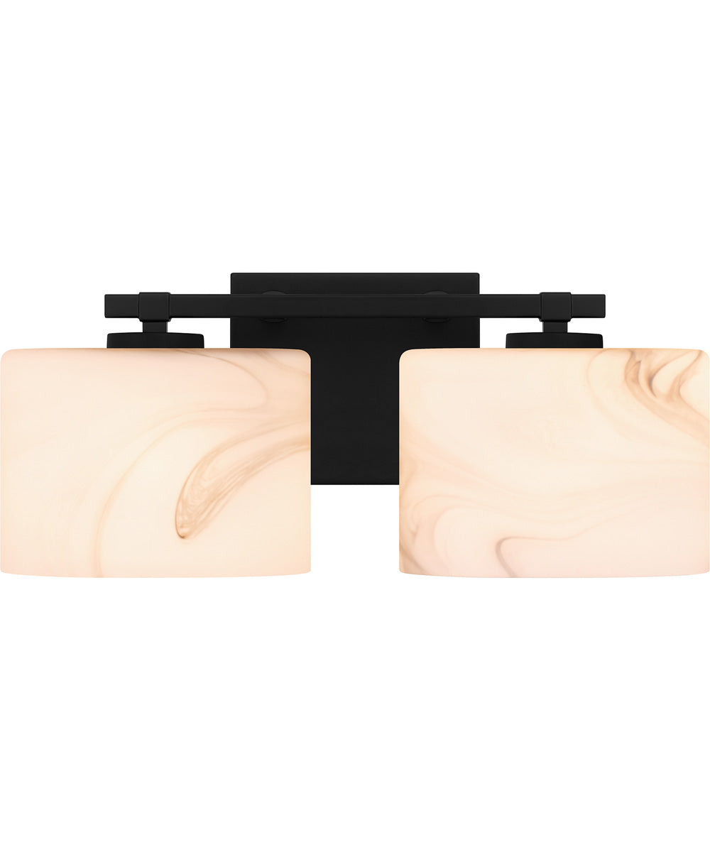 Mather Medium 2-light Bath Light Matte Black