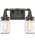 Squire Medium 2-light Bath Light Rustic Black