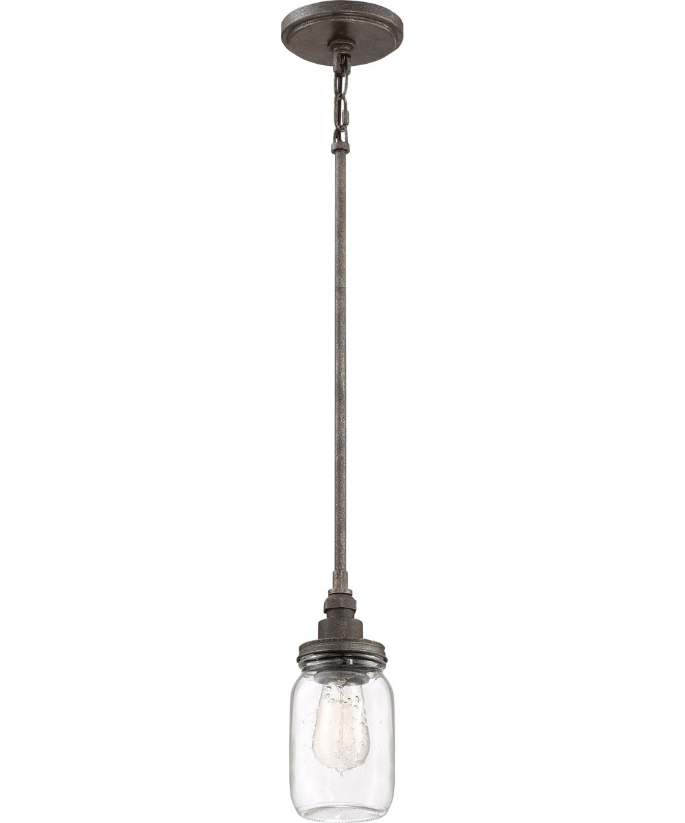 Squire Small 1-light Mini Pendant Rustic Black