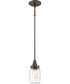 Squire Small 1-light Mini Pendant Rustic Black
