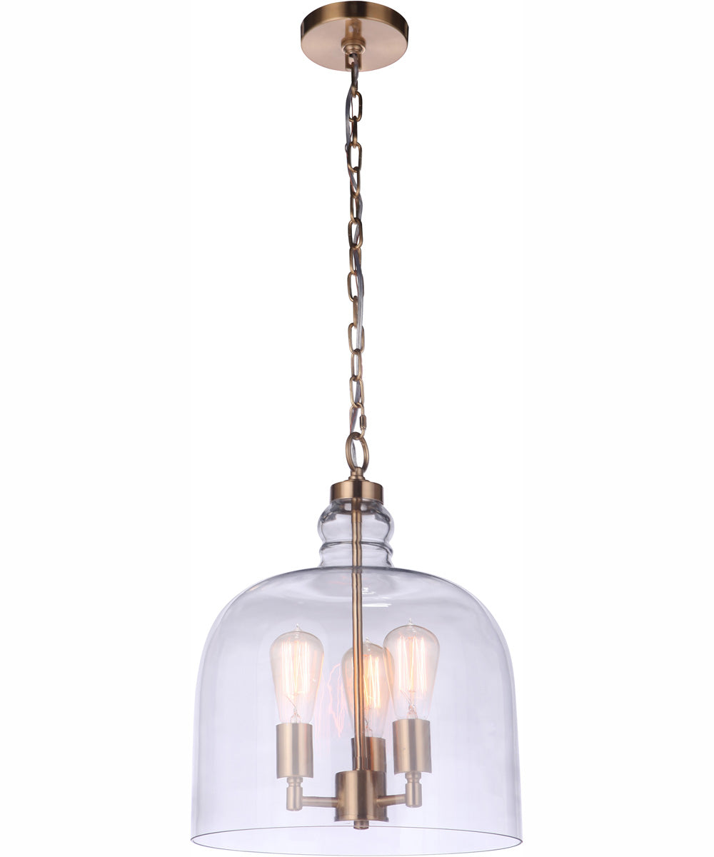 Jackson 3-Light Pendant Satin Brass