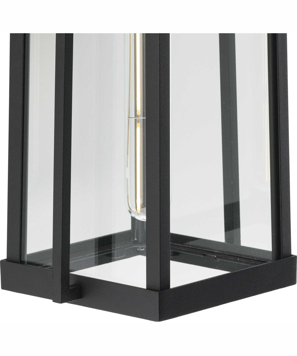Walcott 1-Light Modern Farmhouse Outdoor Medium Wall Lantern Textured Black