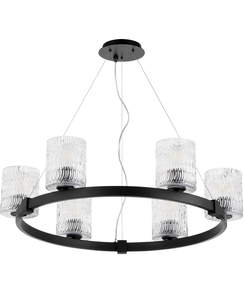 Stadium 6-light Chandelier Noir
