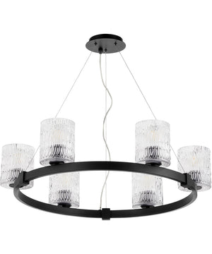 Stadium 6-light Chandelier Noir
