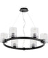 Stadium 6-light Chandelier Noir
