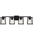 Lodge Extra Large 4-light Bath Light Matte Black