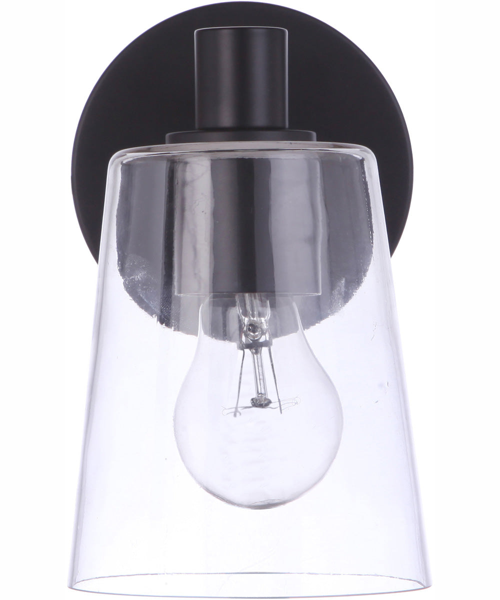 Emilio 1-Light Wall Sconce Flat Black