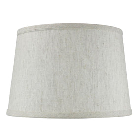 12"W x 8"H SLIP UNO FITTER Hardback Shallow Drum Lamp Shade Textured
