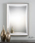 34"H x 24"W Lahvahn White Silver Mirror