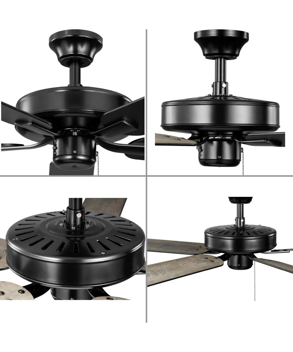 AirPro 52 in. 5-Blade Transitional Ceiling Fan Matte Black