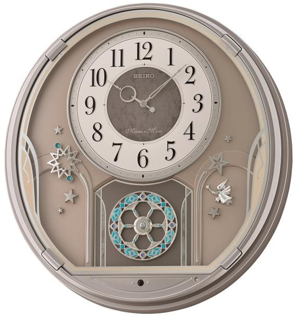 16"H Melodies in Motion Clock  with 18 Melodies