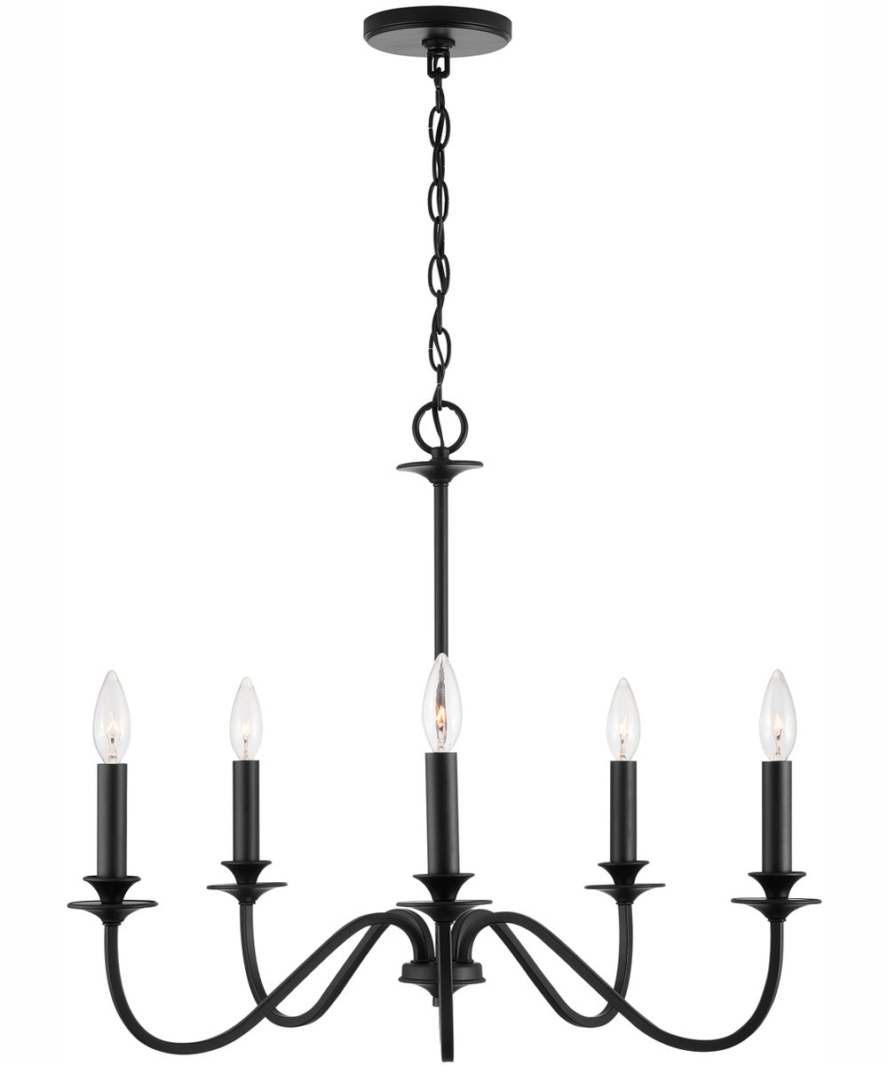 Weston 5-Light Chandelier Matte Black