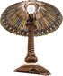 23" High Tiffany Jeweled Peacock Table Lamp