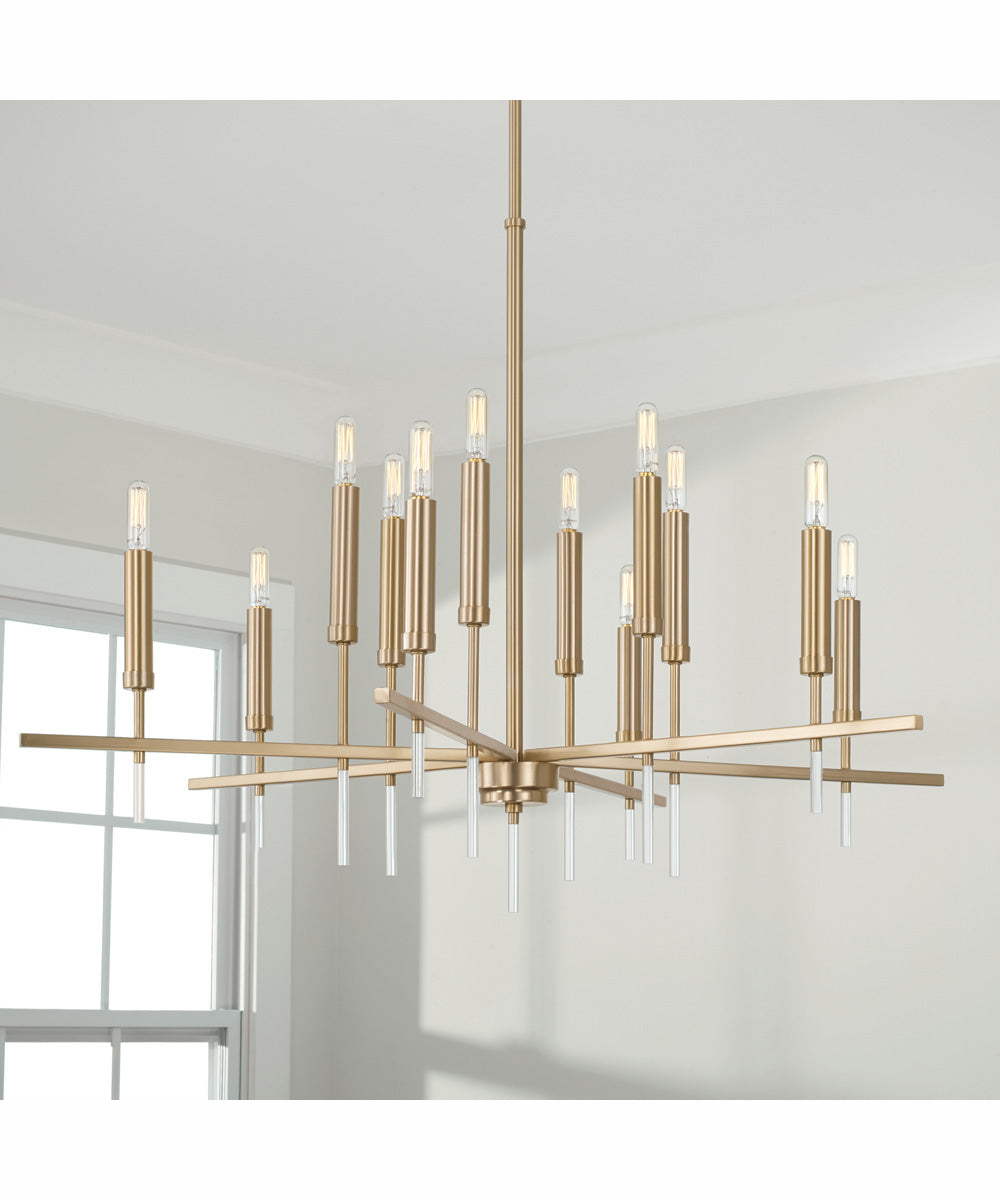 Elora 12-Light Chandelier Matte Brass