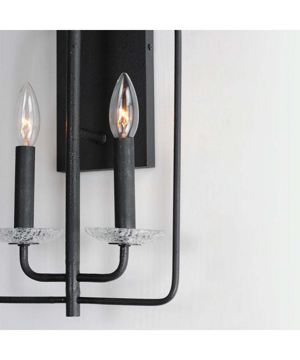 Madeira 2-Light Sconce Anthracite