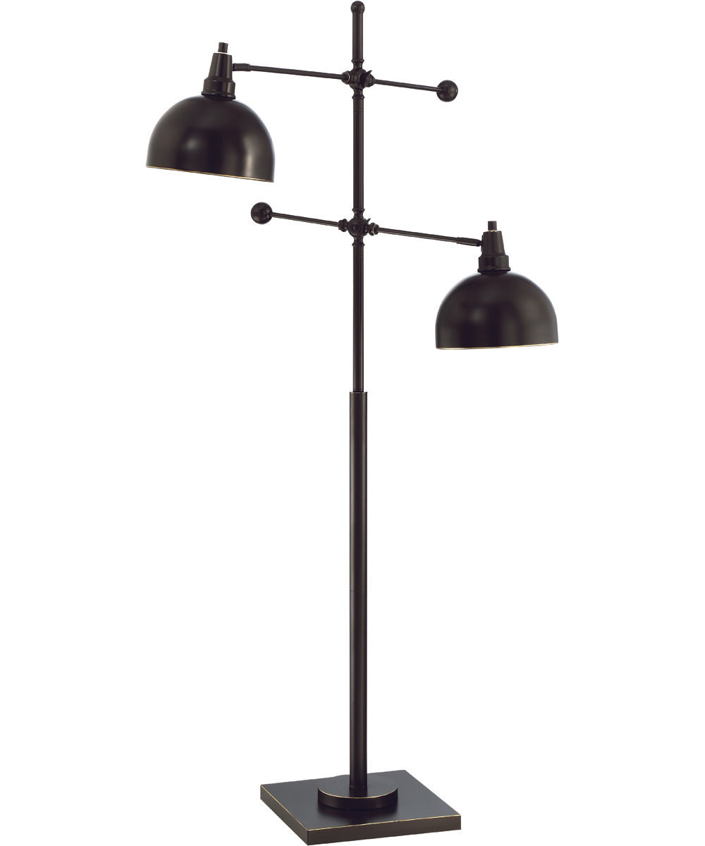 Cupola 2-Light 2-Light Metal Floor Lamp Dark Bronze