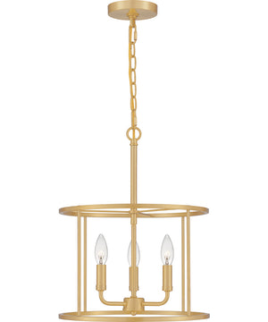 Abner 3-light Pendant Aged Brass