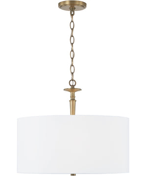 Abbie 3-Light Pendant Aged Brass