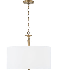 Abbie 3-Light Pendant Aged Brass