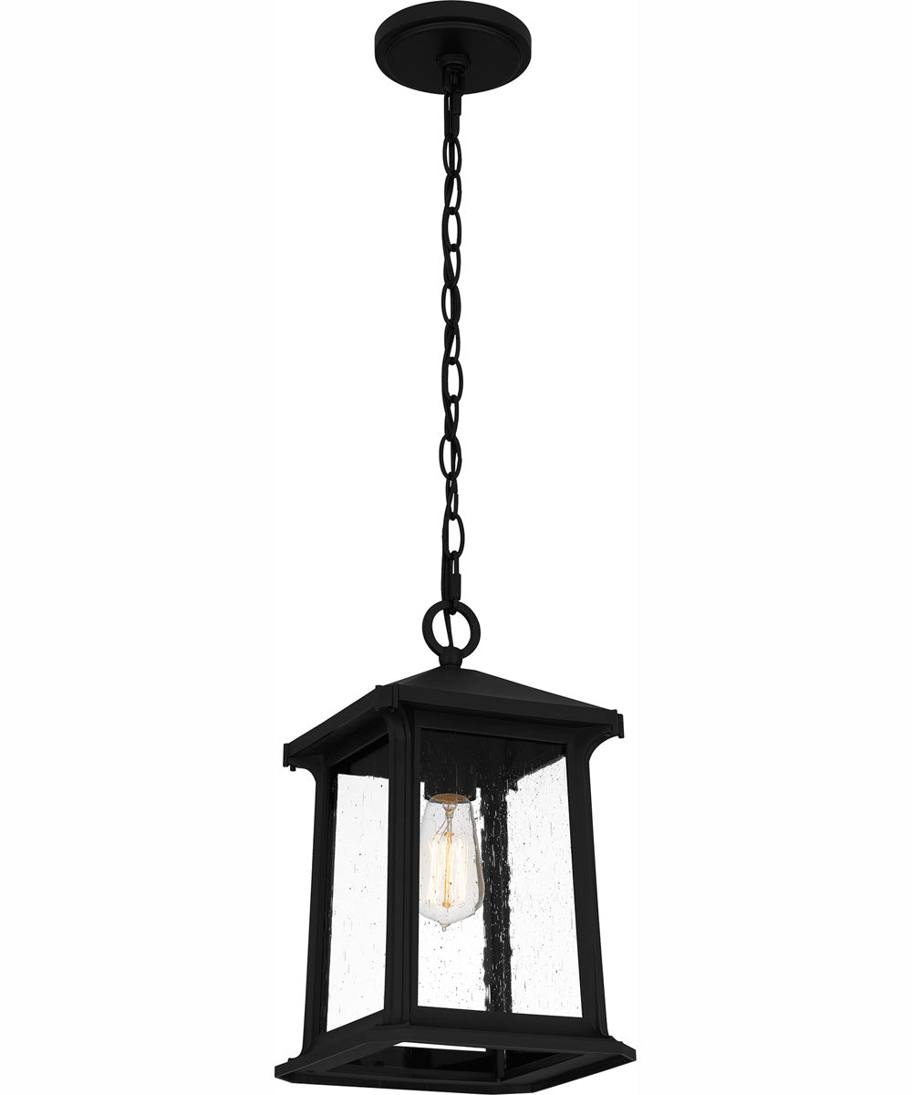 Satterfield Large 1-light Outdoor Pendant Light  Coastal Armour Matte Black