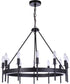 Larrson 12-Light Chandelier Flat Black