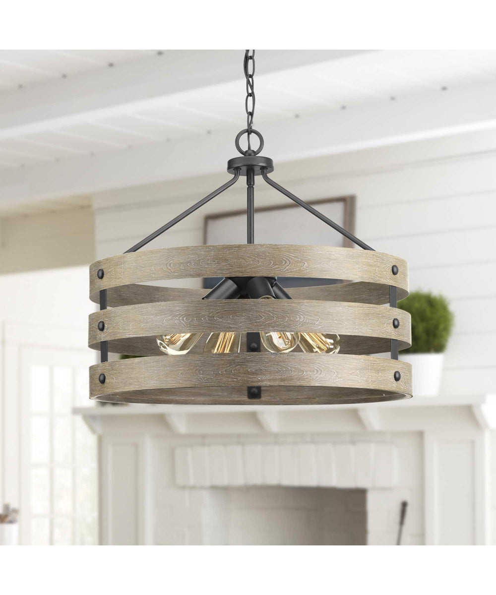 Gulliver 4-Light Coastal Pendant Light Graphite