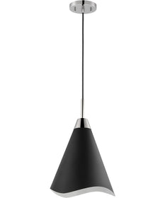 Tango 1-Light Pendant Matte Black / Polished Nickel