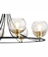 Clarion 8-light Chandelier Textured Black w/ Aged Brass