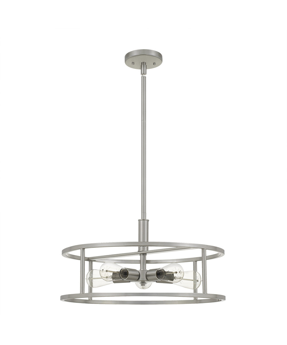 New Harbor 5-light Pendant Brushed Nickel
