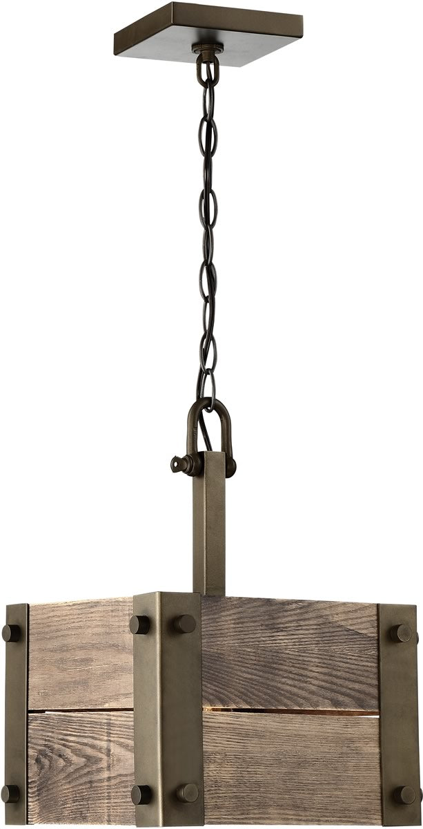 11"W Winchester 1-Light Pendant Bronze