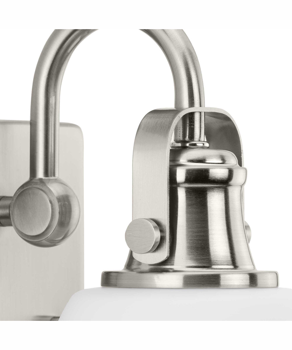 Preston 1-Light Coastal Bath Vanity Light Brushed Nickel