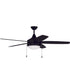 52" Phaze 5 Blade 2-Light Ceiling Fan Flat Black