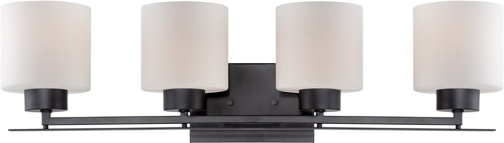 29"W Parallel 4-Light Vanity & Wall Aged Bronze