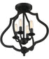 O'Keefe 4-light Semi Flush Mount Matte Black