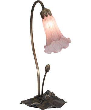 16" High Pink Pond Lily Accent Lamp