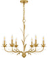 Maria 6-light Chandelier Gold Leaf