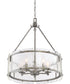 Fortress 5-light Pendant Mottled Silver