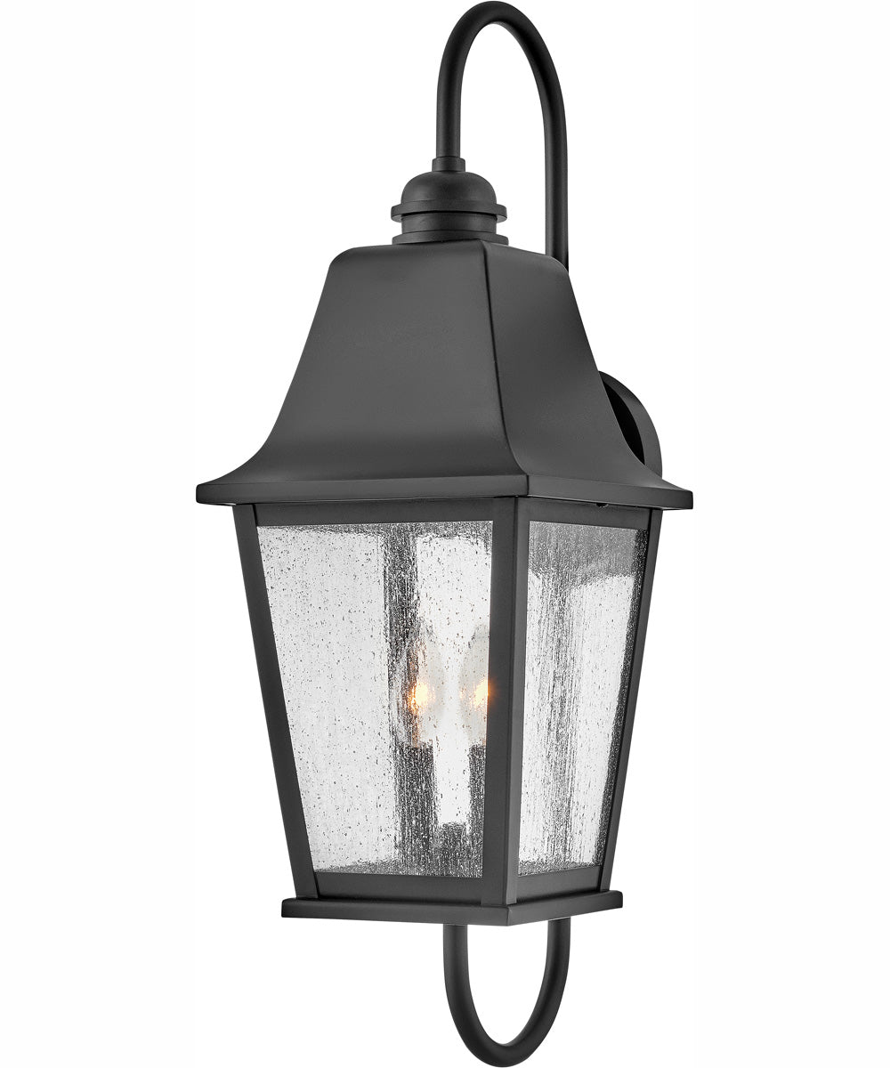 Kingston 2-Light Medium Wall Mount Lantern in Black