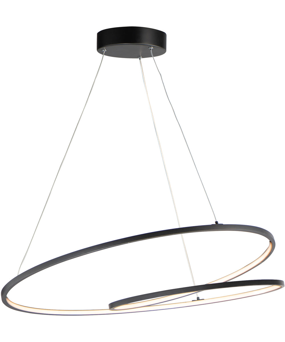 32"W Cycle LED Pendant Black
