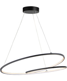 32"W Cycle LED Pendant Black
