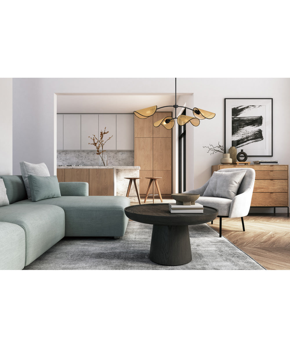 Bonnet 4-Light Chandelier Black