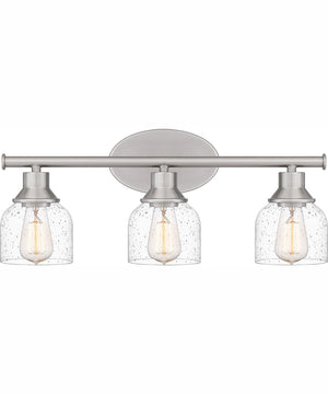Caverly Large 3-light Bath Light Brushed Nickel