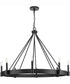 Breckenridge 8-Light Rustic Farmhouse Chandelier Matte Black