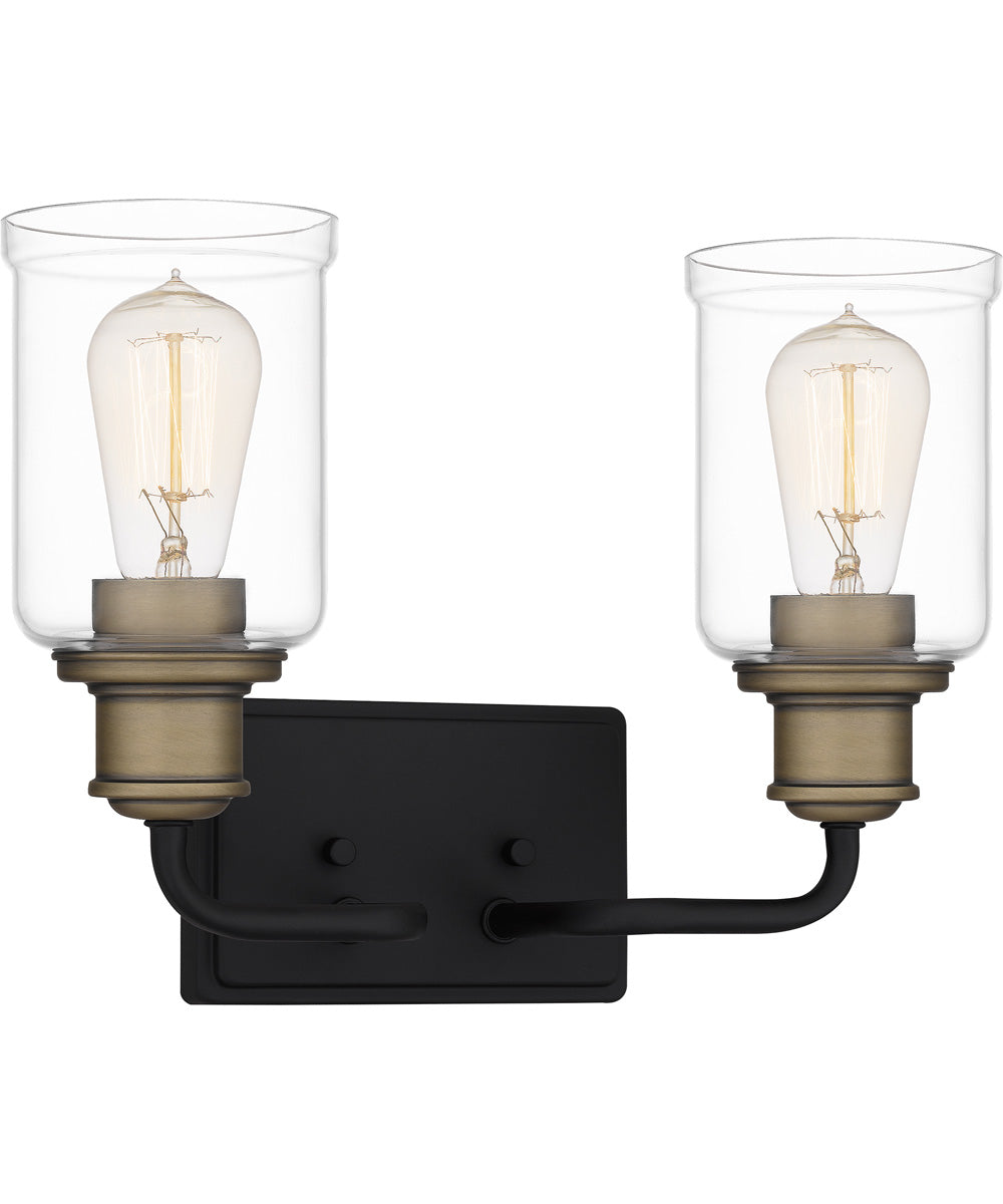 Cox Medium 2-light Bath Light Matte Black