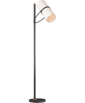 70"H Oscar 2-Light Floor Lamp Bronze / Antique Brass
