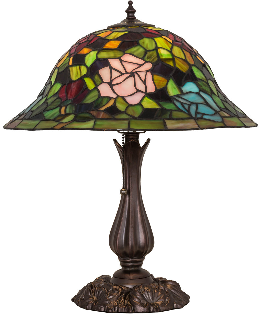 19"H Rosebush  Tiffany Table Lamp
