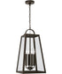 Leighton 4-Light Outdoor Hanging-Lantern Rain or Shine - Oiled Bronze
