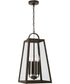 Leighton 4-Light Outdoor Hanging-Lantern Oiled Bronze