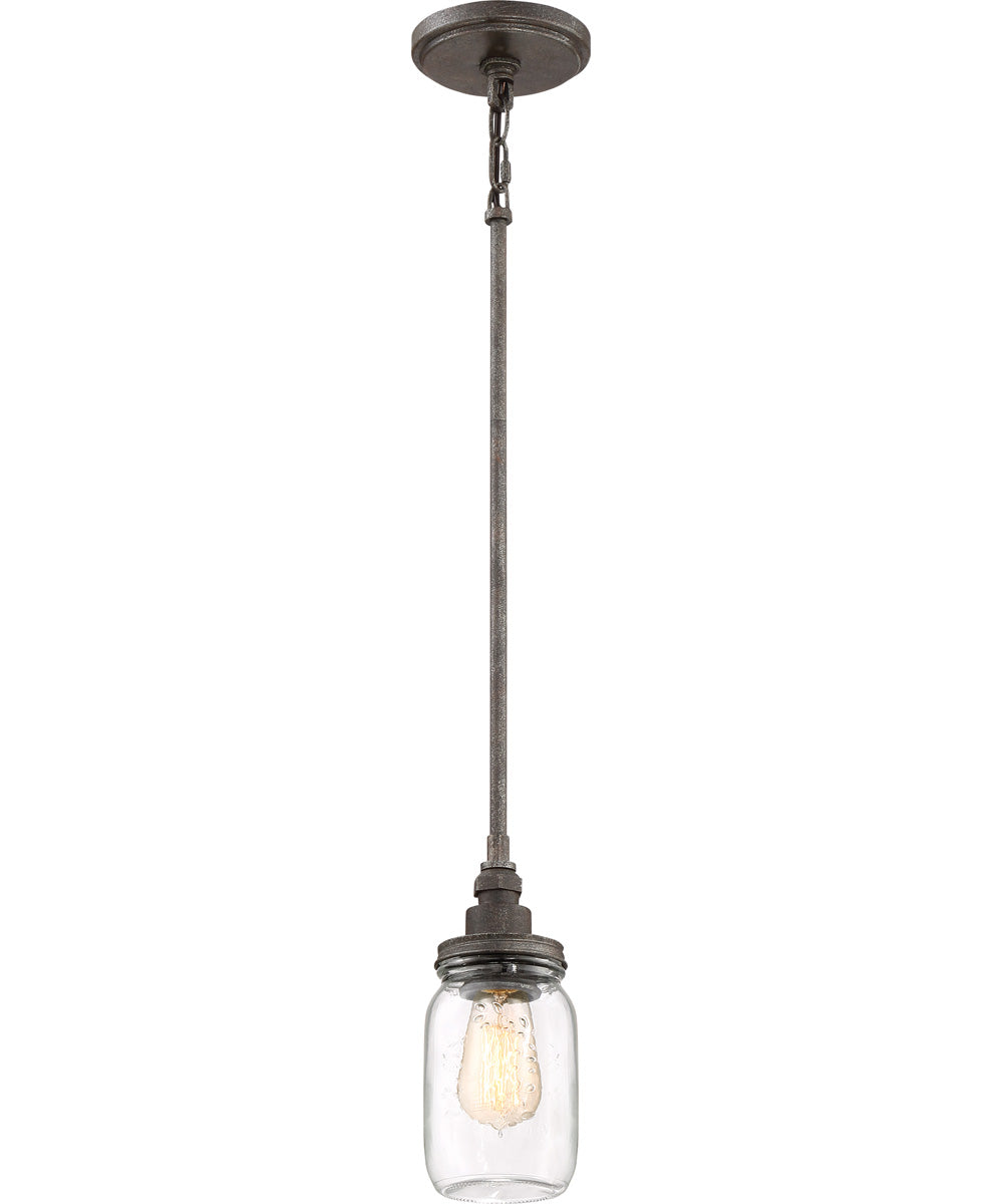 Squire Small 1-light Mini Pendant Rustic Black