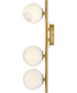 Selene 3-Light Large Three Light Sconce in Lacquered Brass